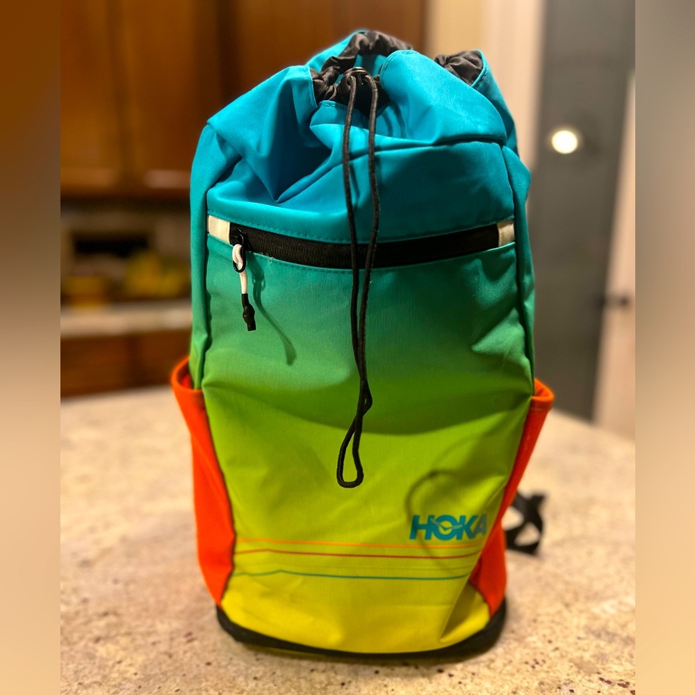 Hoka One One Ocean Mist Gradient Field Backpack Shoe Bag Lightweight Storage